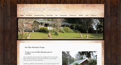 Desktop Screenshot of cedarlodgecabins.com.au